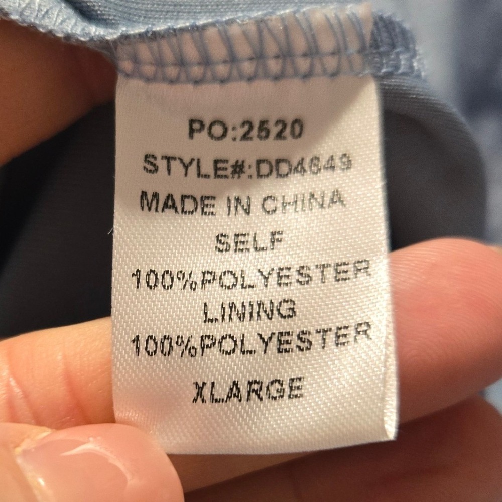 Baltic Born Bexley Tulle Midi Dress XL Dusty Blue Milkmaid Tiered Flutter Sleeve - Picture 9 of 10
